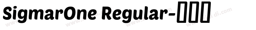 SigmarOne Regular字体转换